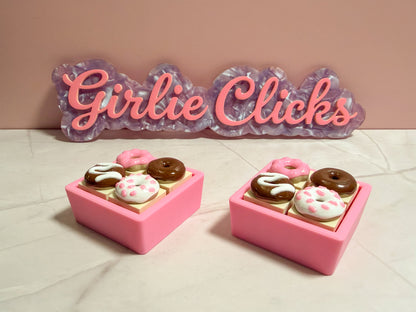 Preppy Pink Donut Box Fidget Clicker