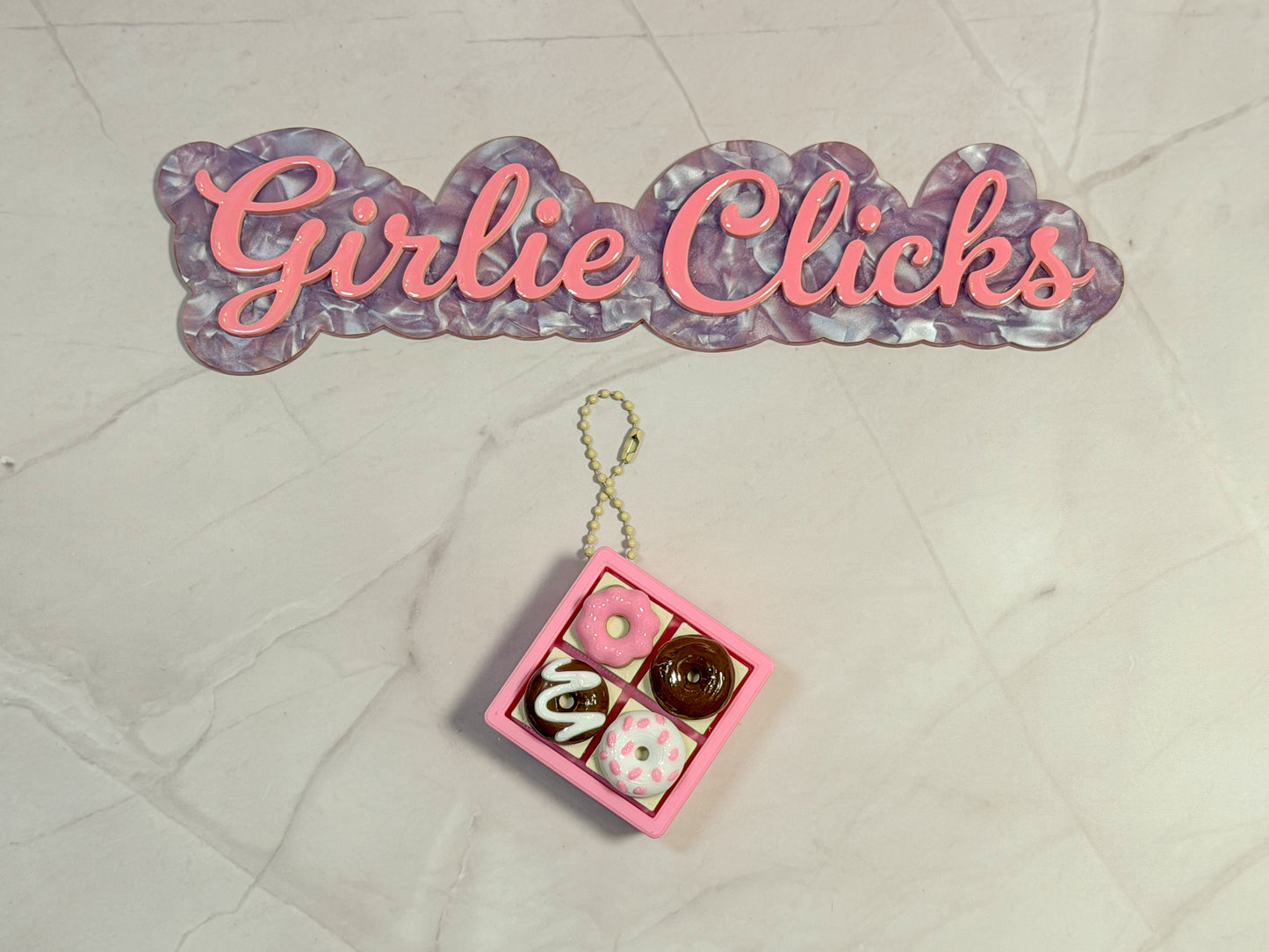 Preppy Pink Donut Box Fidget Clicker