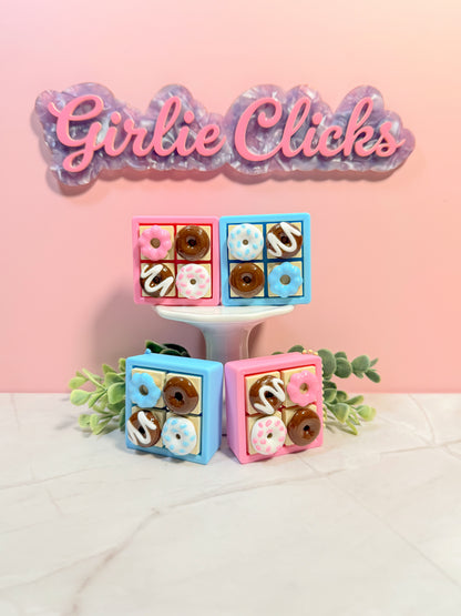 Preppy Pink Donut Box Fidget Clicker