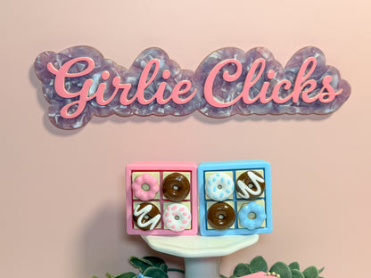 Preppy Pink Donut Box Fidget Clicker