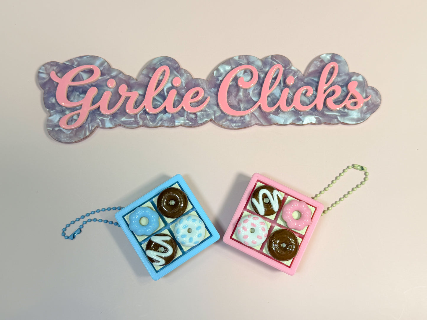 Preppy Pink Donut Box Fidget Clicker