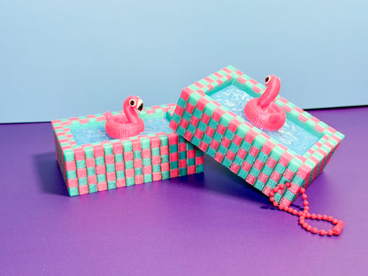Special edition Flamingo Float Tile Pool Clicker