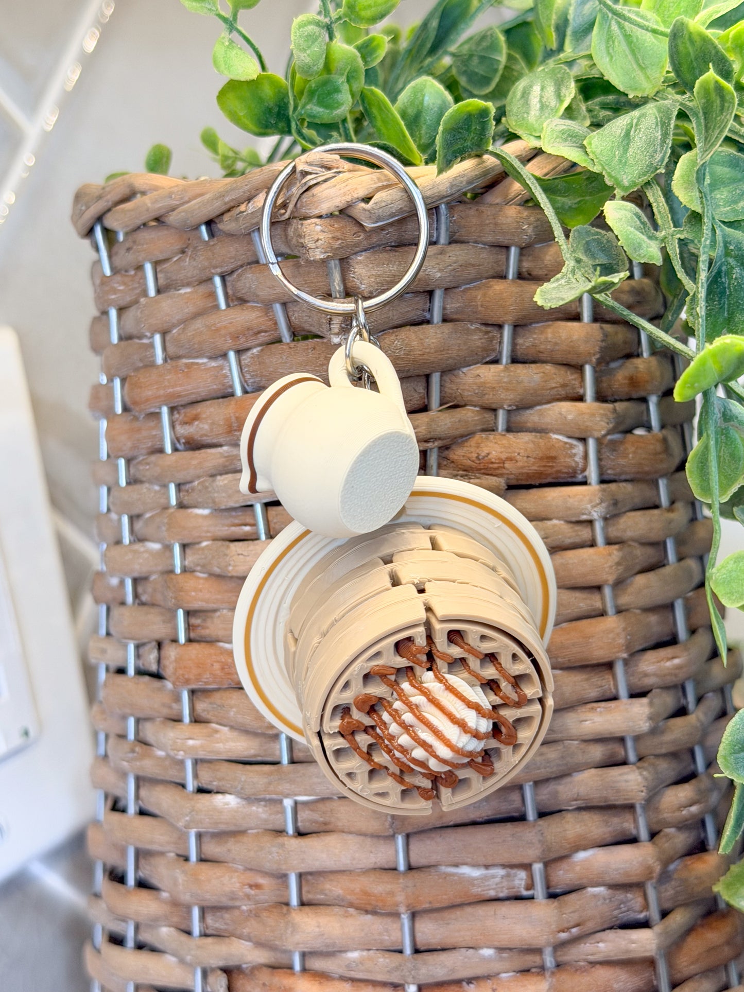 Caramel and Cream Waffle Stack Fidget Clicker