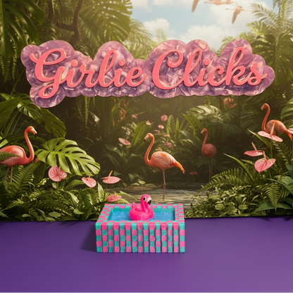 Special edition Flamingo Float Tile Pool Clicker