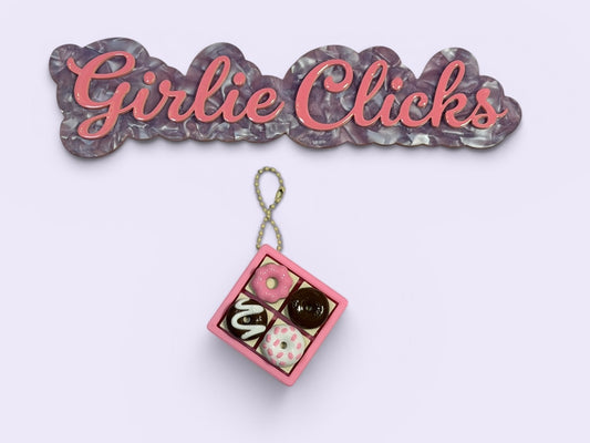 Preppy Pink Donut Box Fidget Clicker