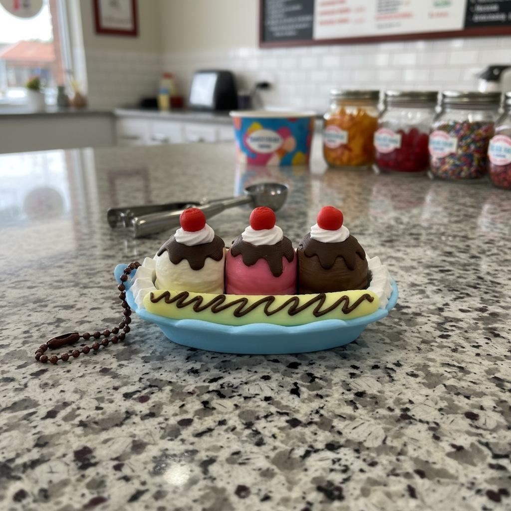 Banana Split Sundae Fidget Clicker