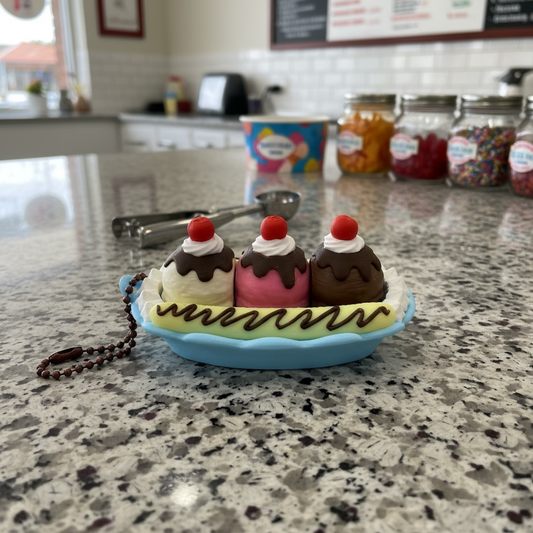 Banana Split Sundae Fidget Clicker