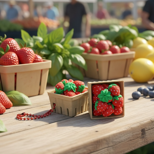 Strawberry Crate Fidget Clicker – Cute Sensory Desk Toy