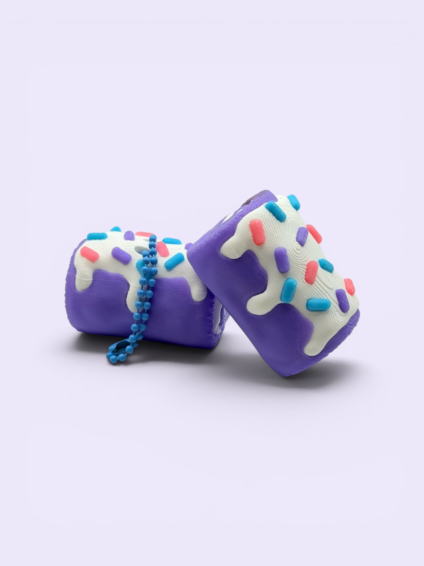 Purple Sprinkles Cake Roll Fidget Clicker – Sensory Stress Relief Toy