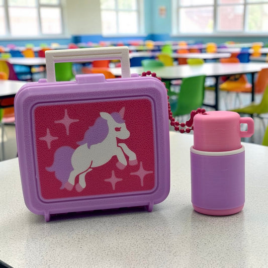 Retro Unicorn Lunch Box Fidget Clicker – Sensory Stress Relief Toy