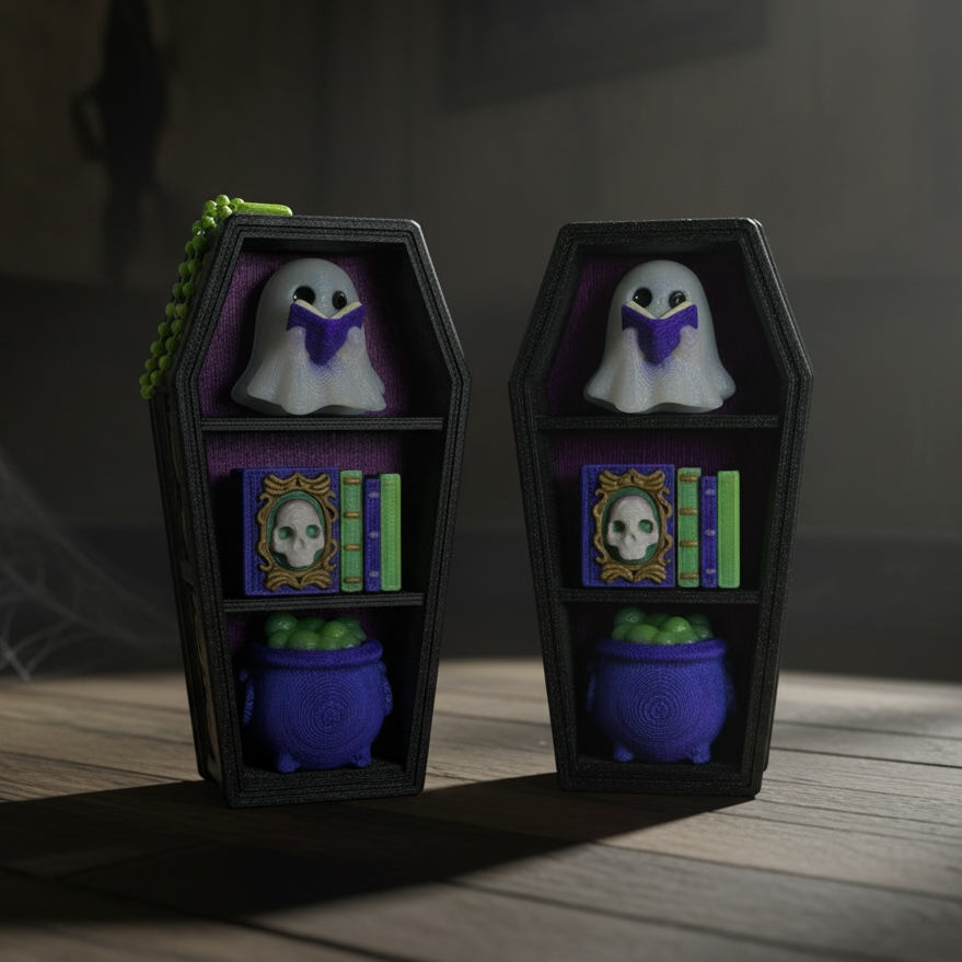 Haunted Coffin Halloween Fidget Clicker