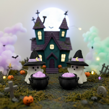 Ghost Witch & Bubbling Cauldron Halloween Fidget Clickers 👻💜