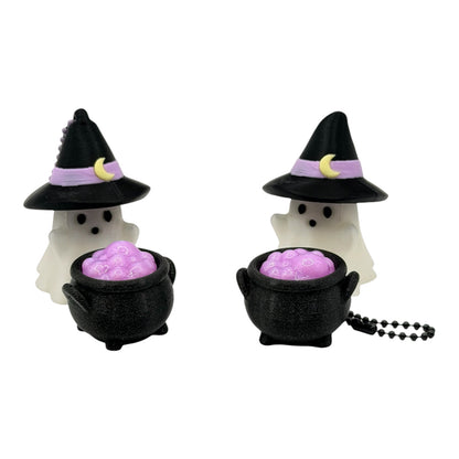 Ghost Witch & Bubbling Cauldron Halloween Fidget Clickers 👻💜
