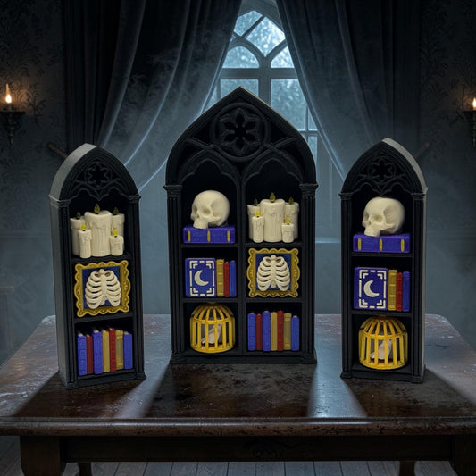 Gothic Haunted Bookshelf Fidget Clicker