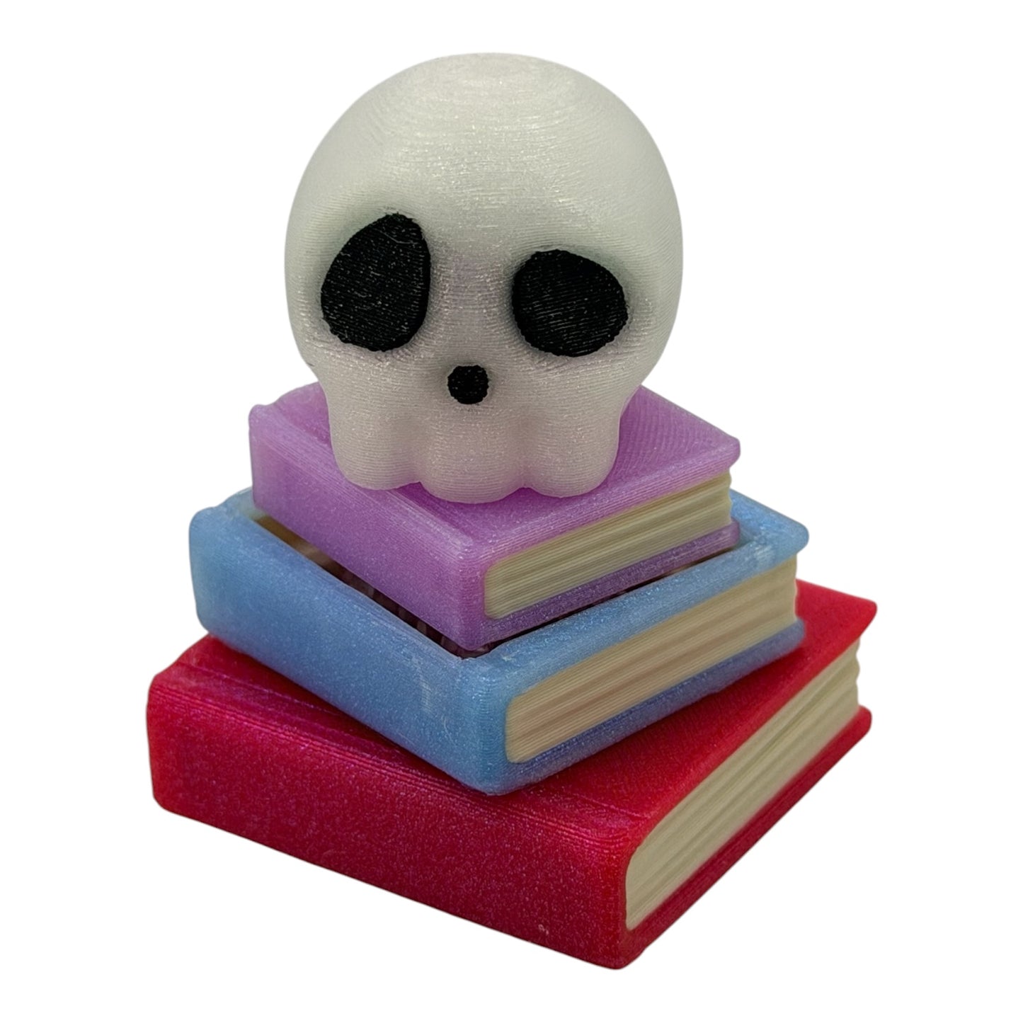 Spooky Skull & Raven Book Stack Fidget Clicker