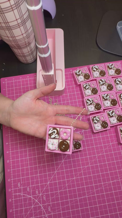 Preppy Pink Donut Box Fidget Clicker