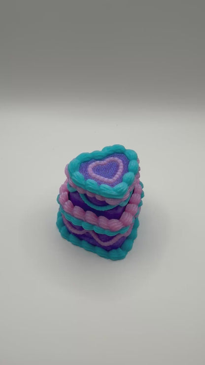 Heart Cake Fidget Clicker – Sensory Stress Relief Toy